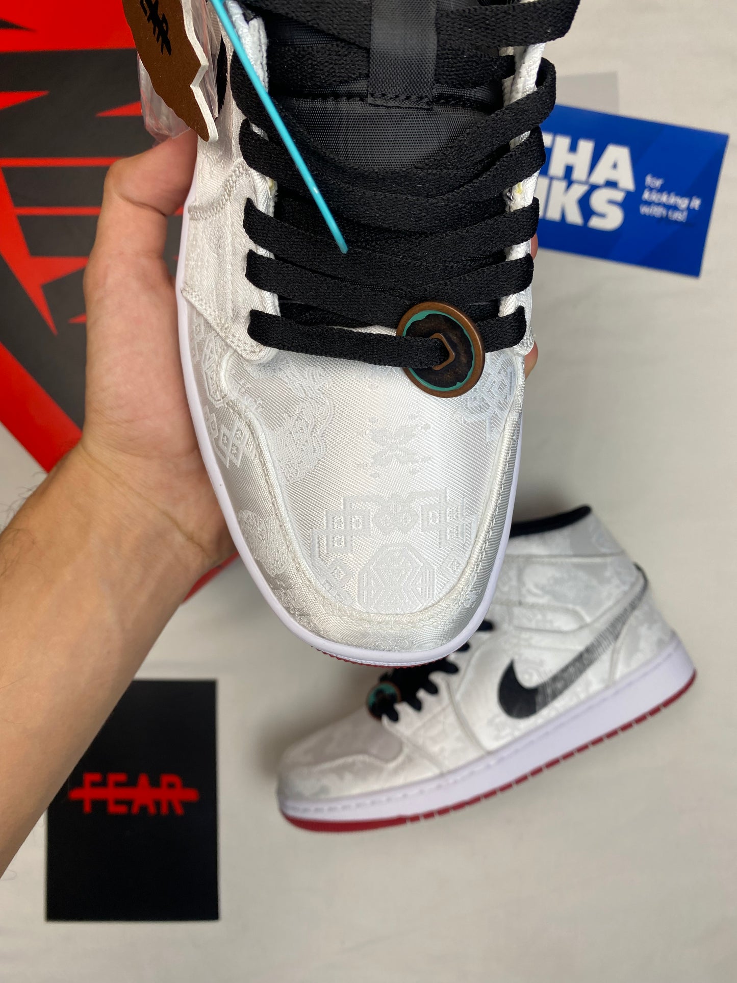 CLOT x Air Jordan 1 Mid 'Fearless'
