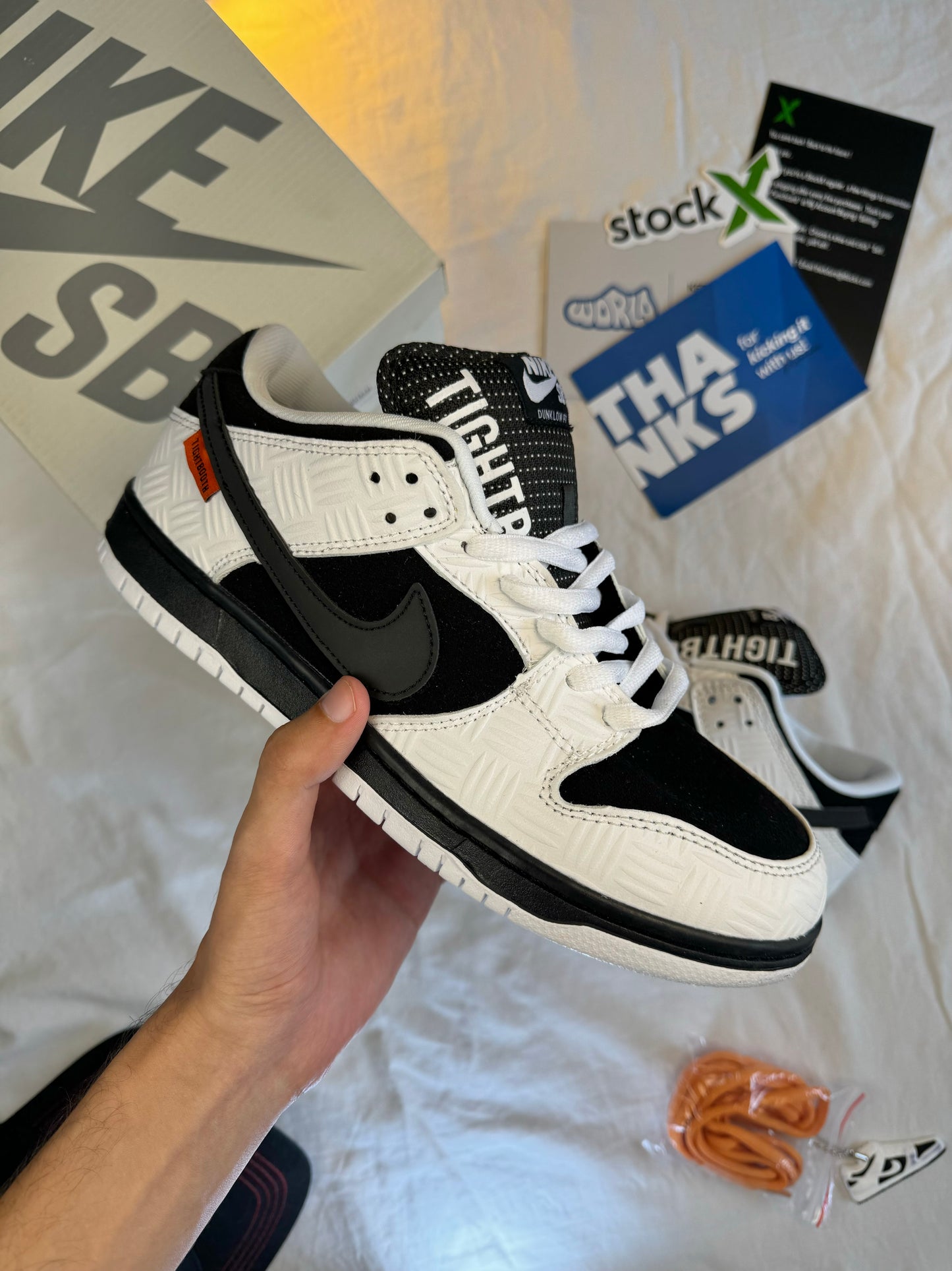 NIKE DUNK LOW SB X TIGHTBOOTH 'BLACK WHITE'