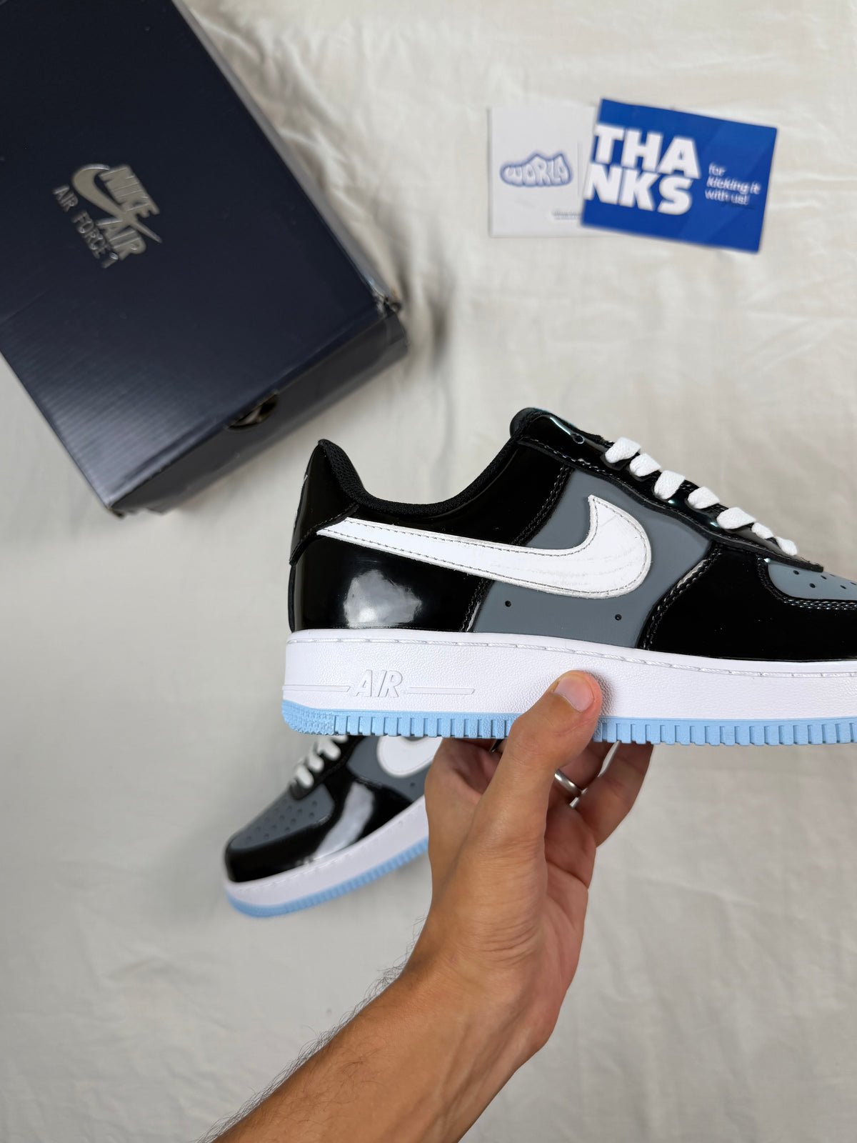 Nike Air Force 1 Low Black Armory Blue
