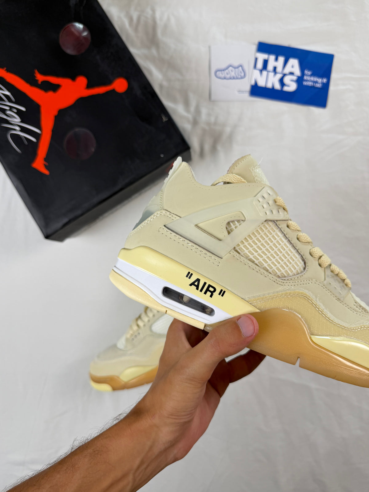 Off-White x Jordan 4 SP 'Sail'
