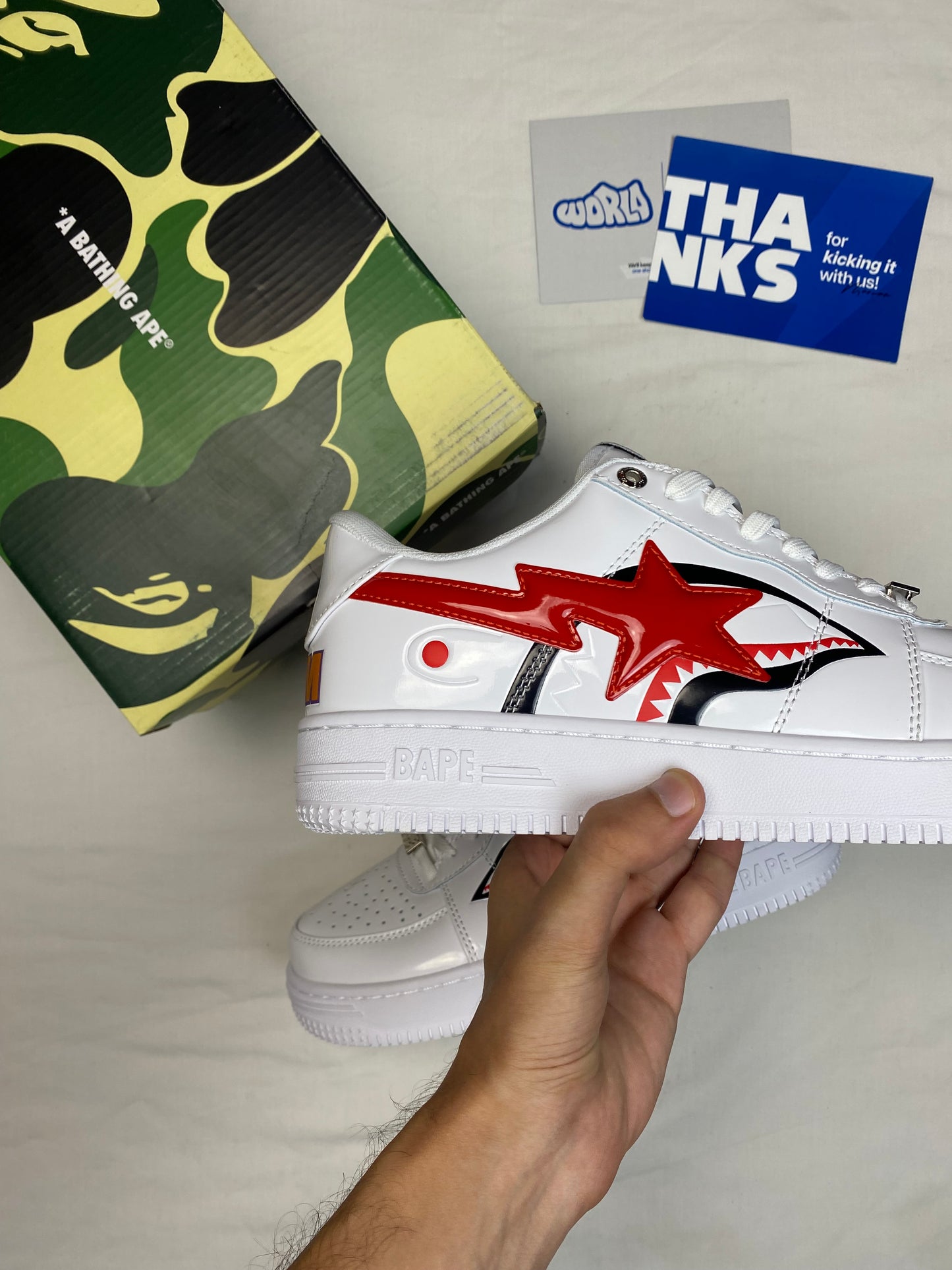 Bapesta Low M2 'Shark Face - White'