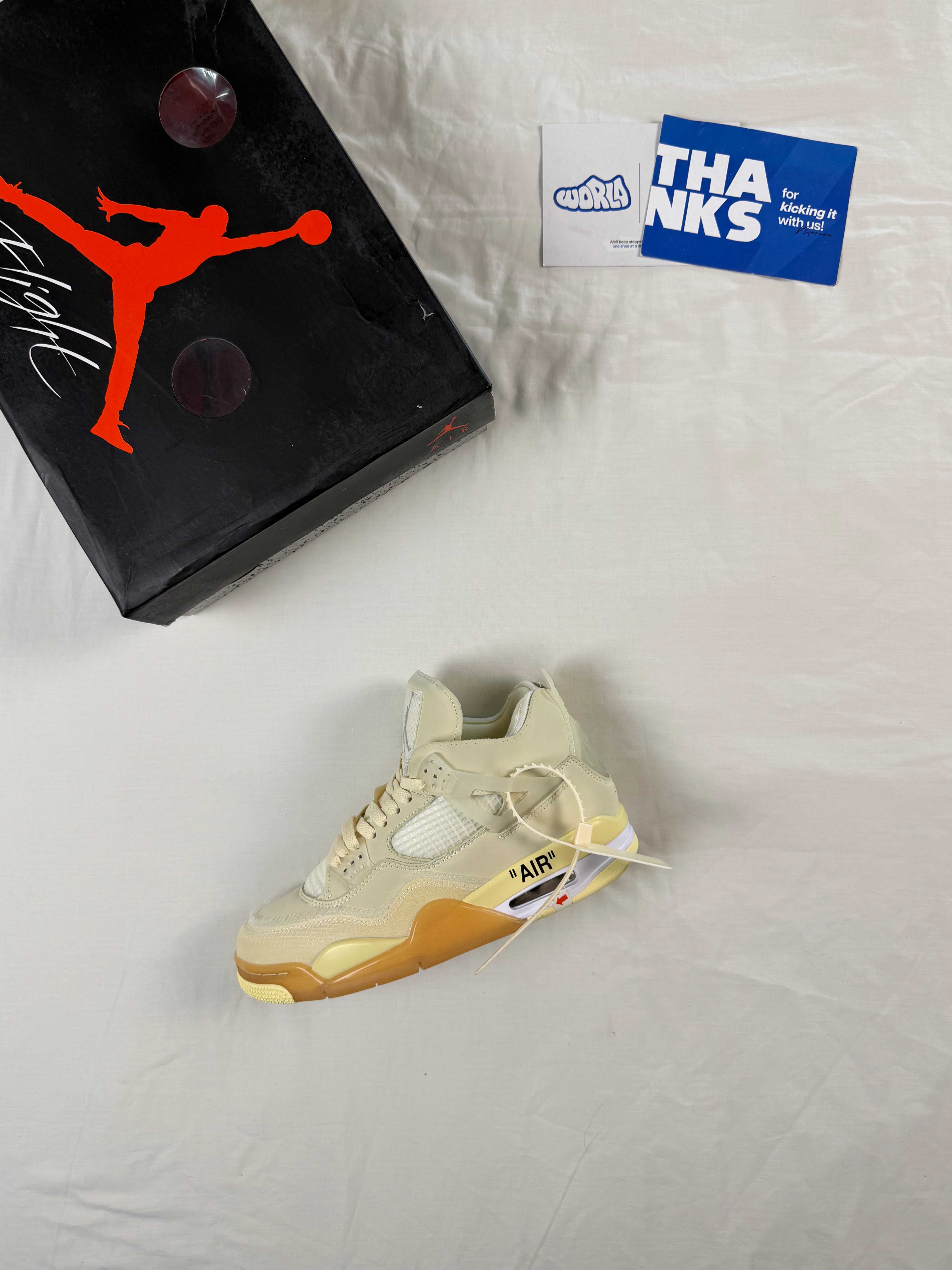 Off-White x Jordan 4 SP 'Sail'
