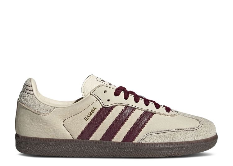 adidas Samba OG 'Wonder White Maroon'