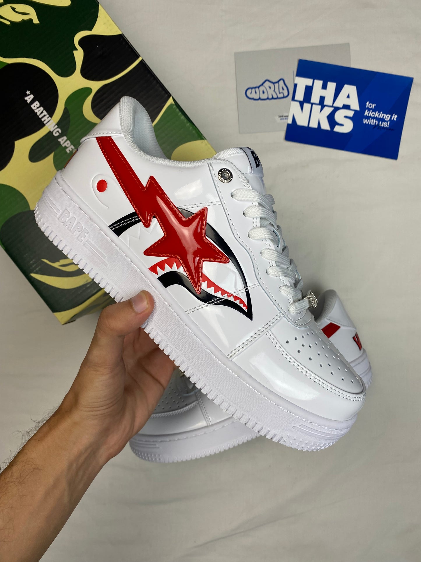 Bapesta Low M2 'Shark Face - White'