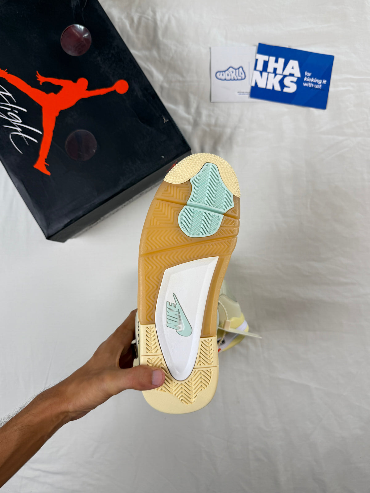 Off-White x Jordan 4 SP 'Sail'