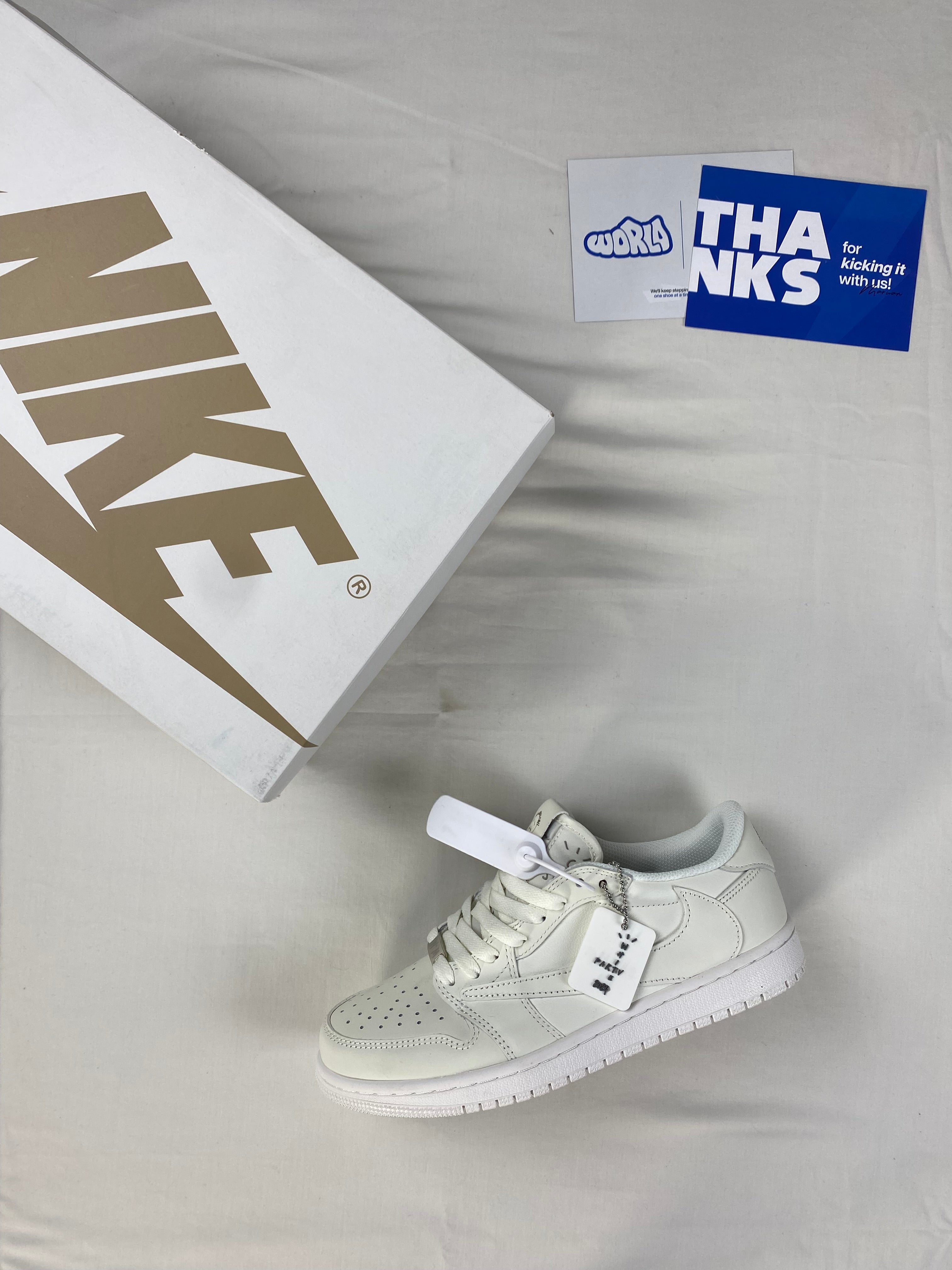 Travis Scott x Jordan 1 Retro Low OG SP 'Michael Rubin White Party' Friends & Family