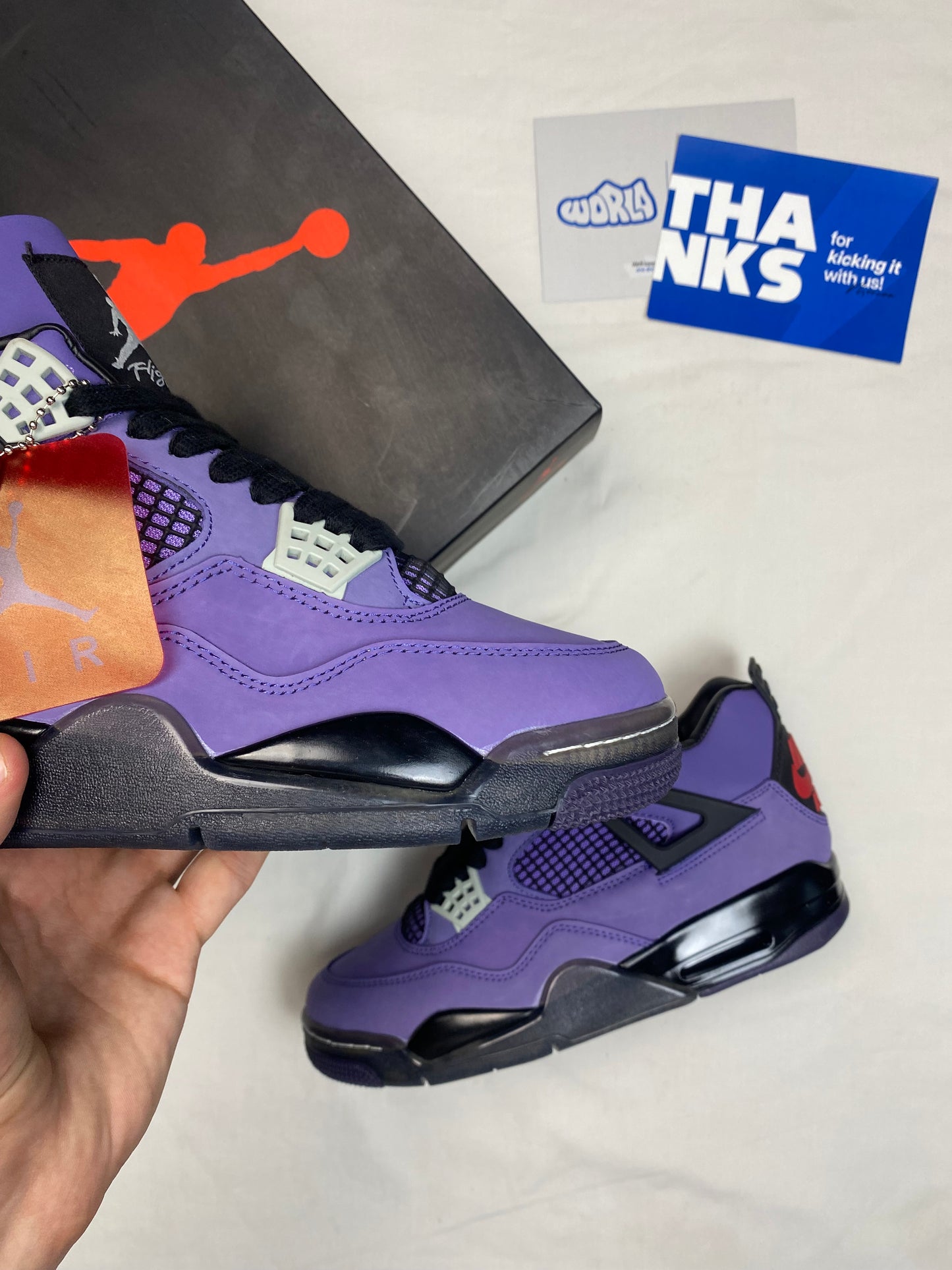 Travis Scott x Jordan 4 Retro 'Purple Suede - White Midsole' Friends & Family