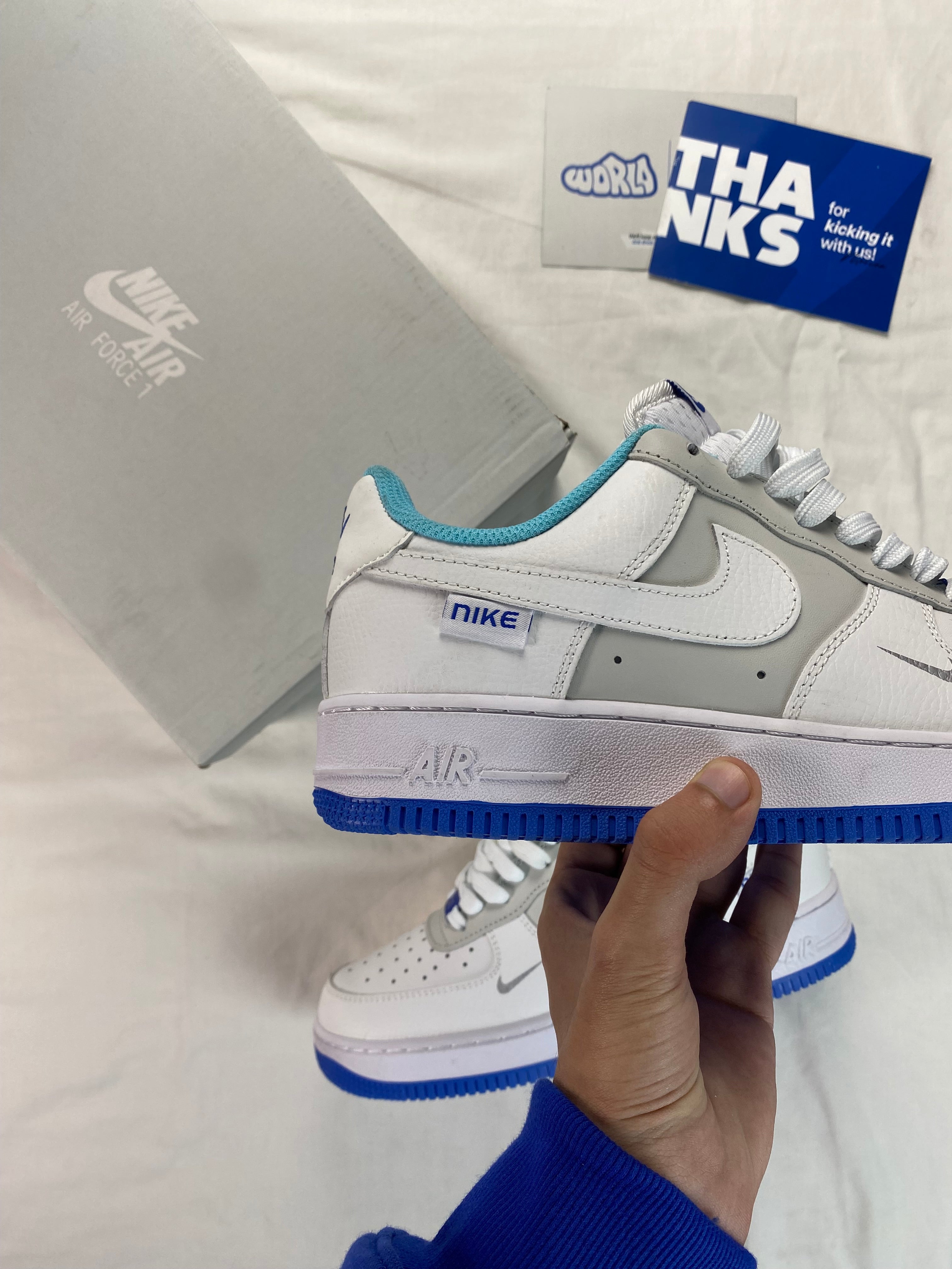 Nike AIR FORCE 1 LV8 GS 'JUST STITCH IT - HYPER ROYAL'