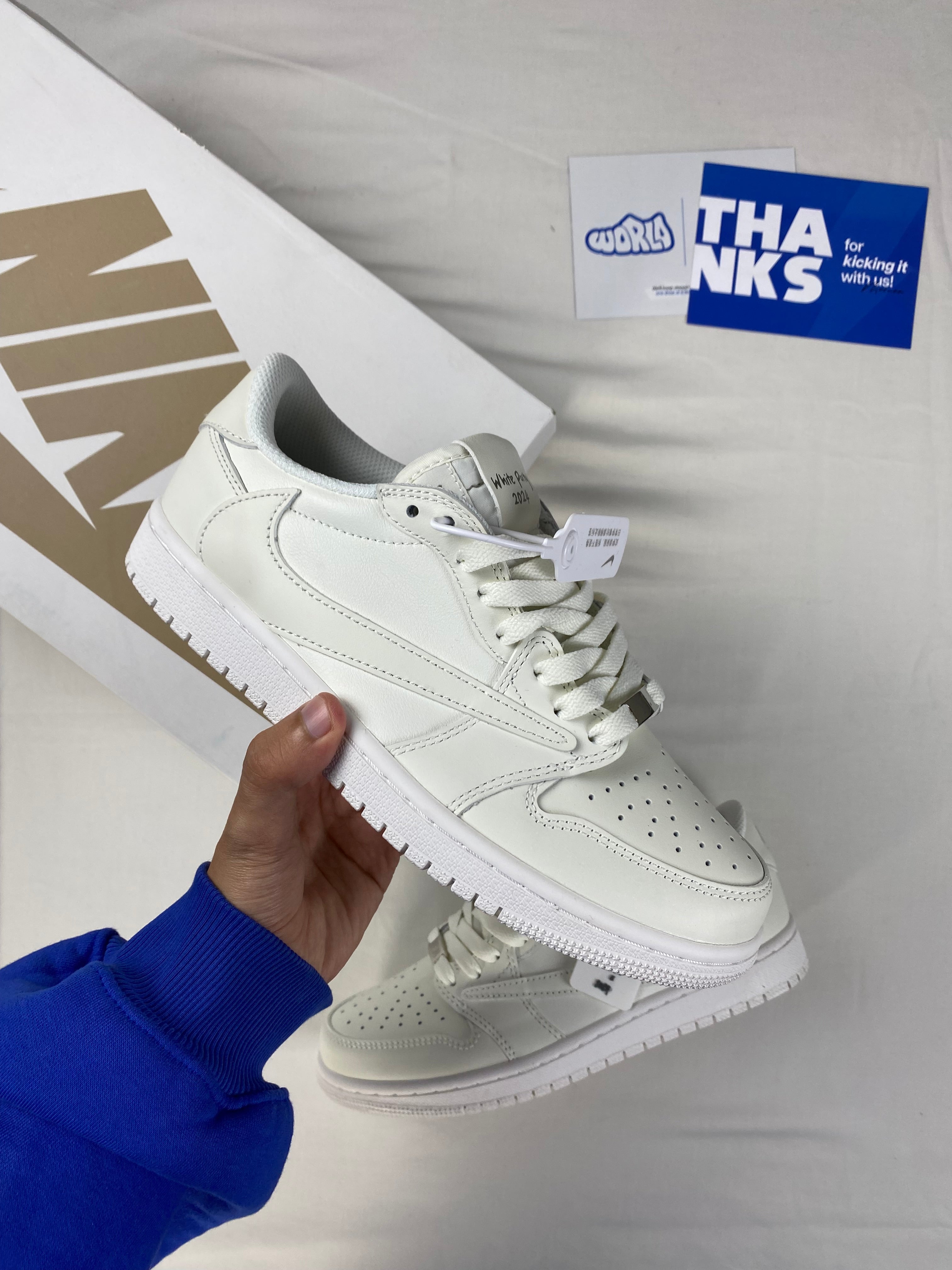 Travis Scott x Jordan 1 Retro Low OG SP 'Michael Rubin White Party' Friends & Family