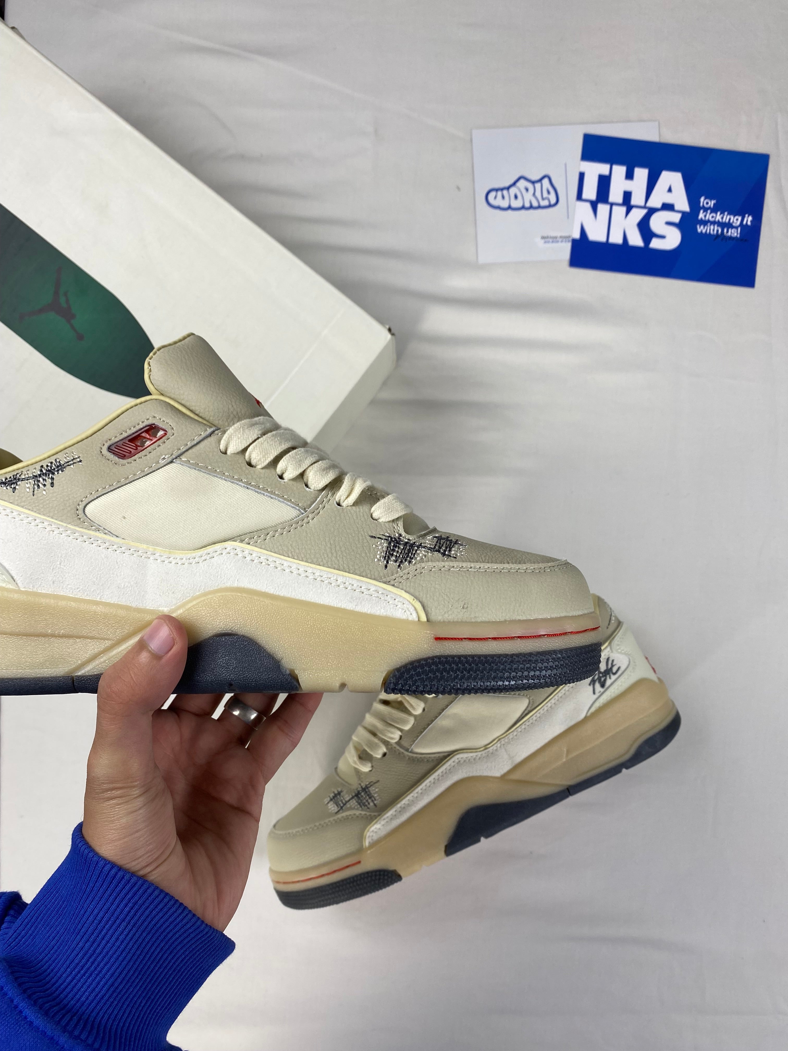 Who Decides War x Jordan Flight Court 'The World Is Your Court - Crèpe'