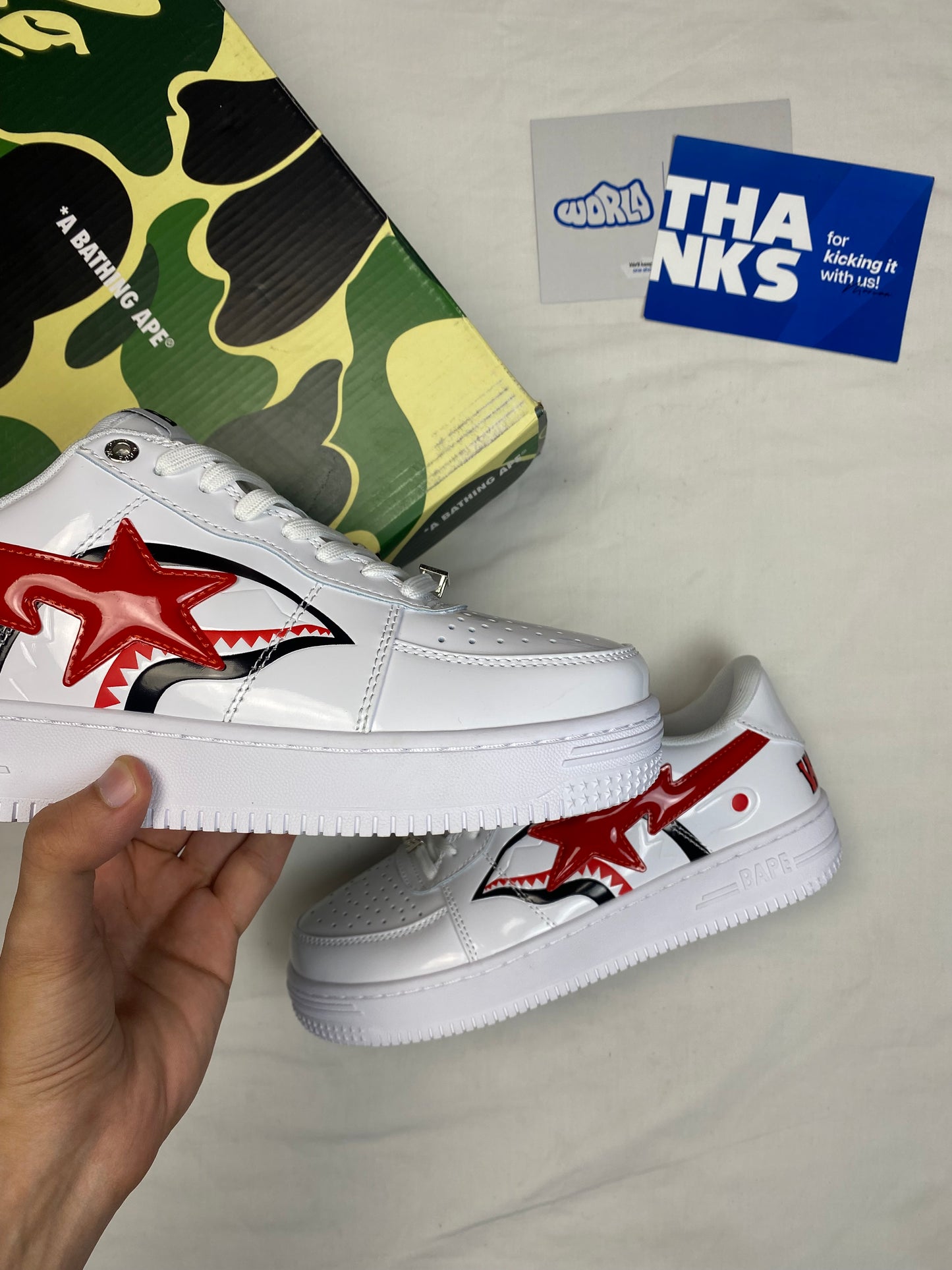 Bapesta Low M2 'Shark Face - White'