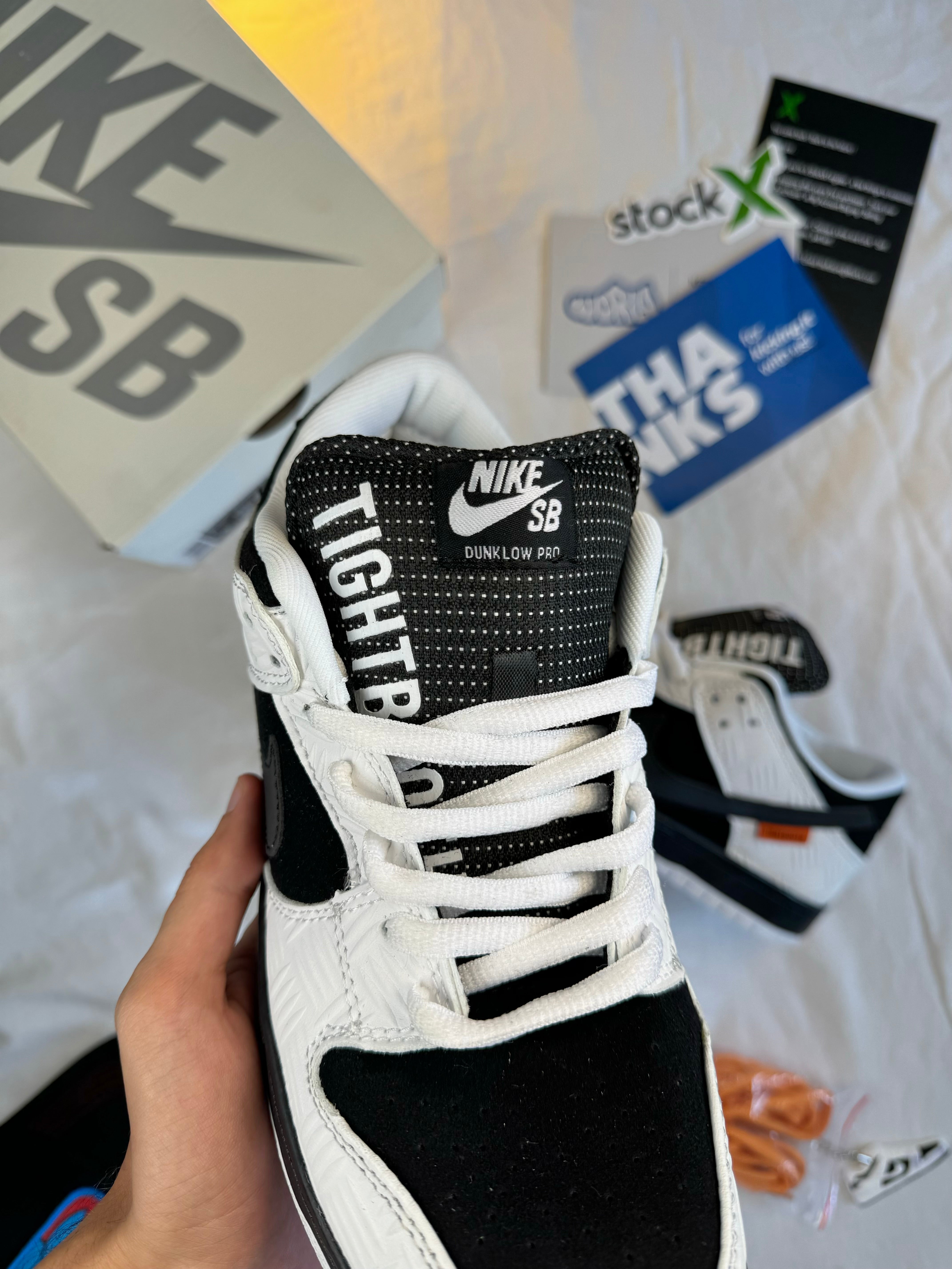 NIKE DUNK LOW SB X TIGHTBOOTH 'BLACK WHITE'