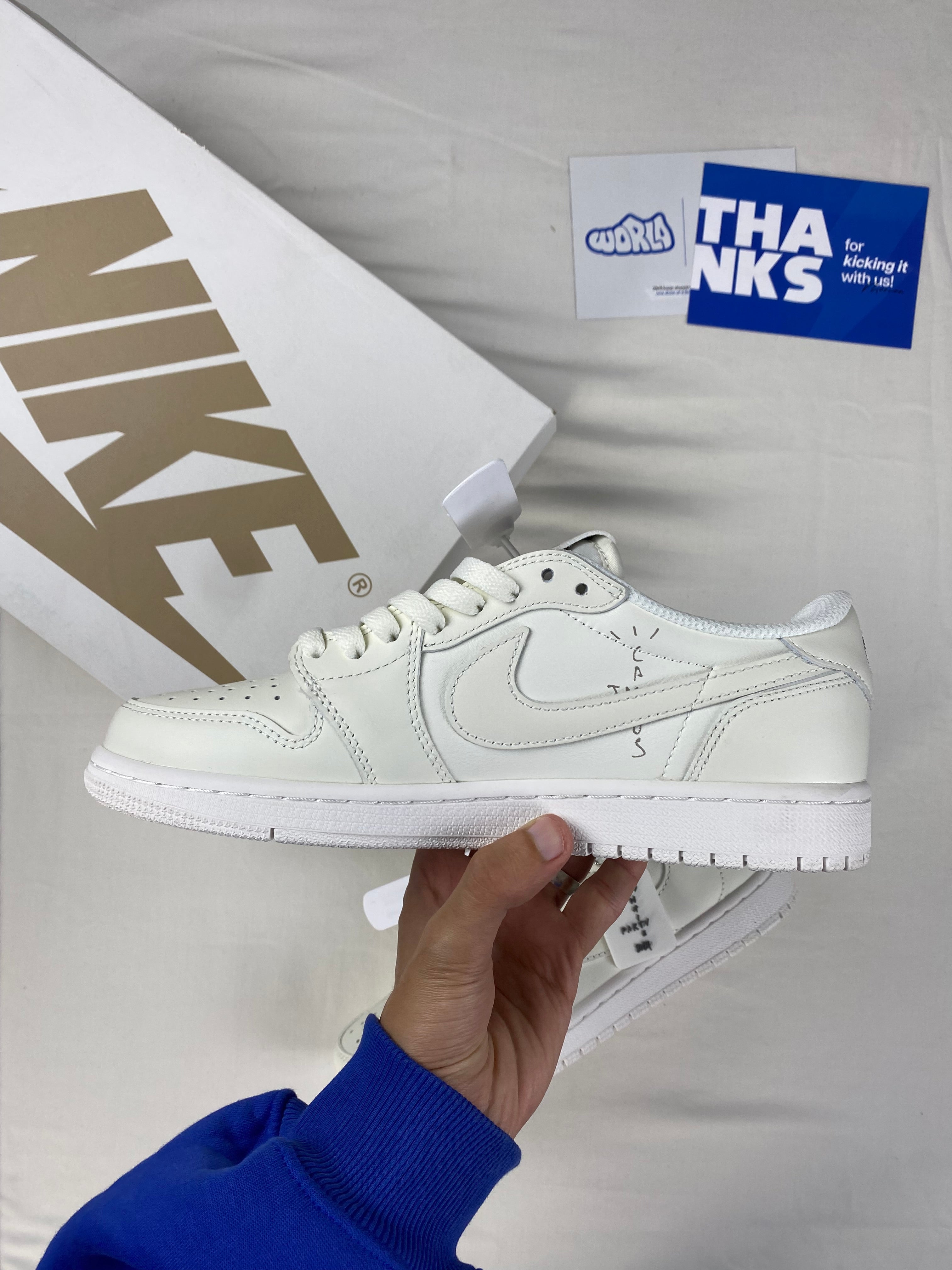 Travis Scott x Jordan 1 Retro Low OG SP 'Michael Rubin White Party' Friends & Family