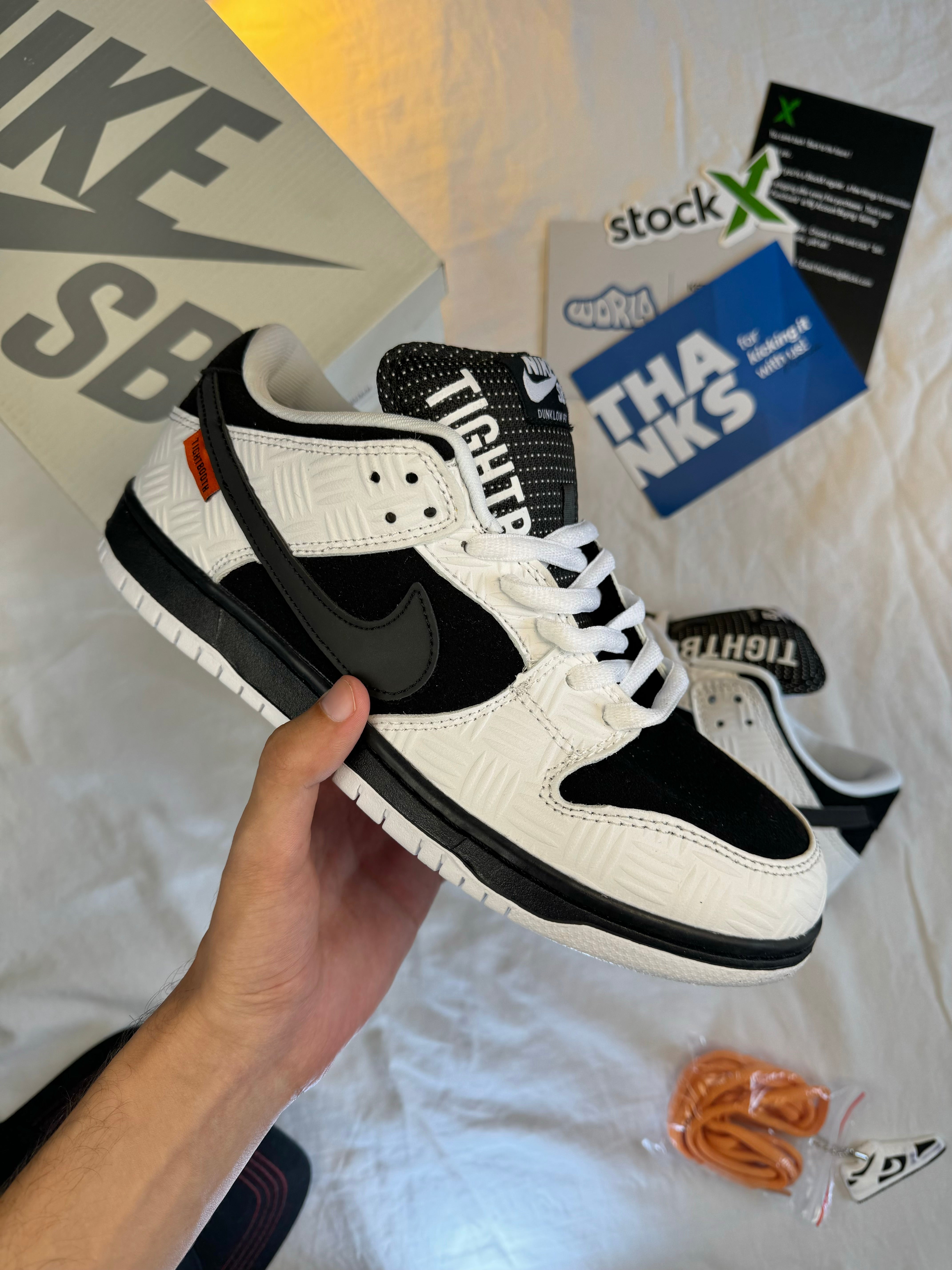 NIKE DUNK LOW SB X TIGHTBOOTH 'BLACK WHITE'
