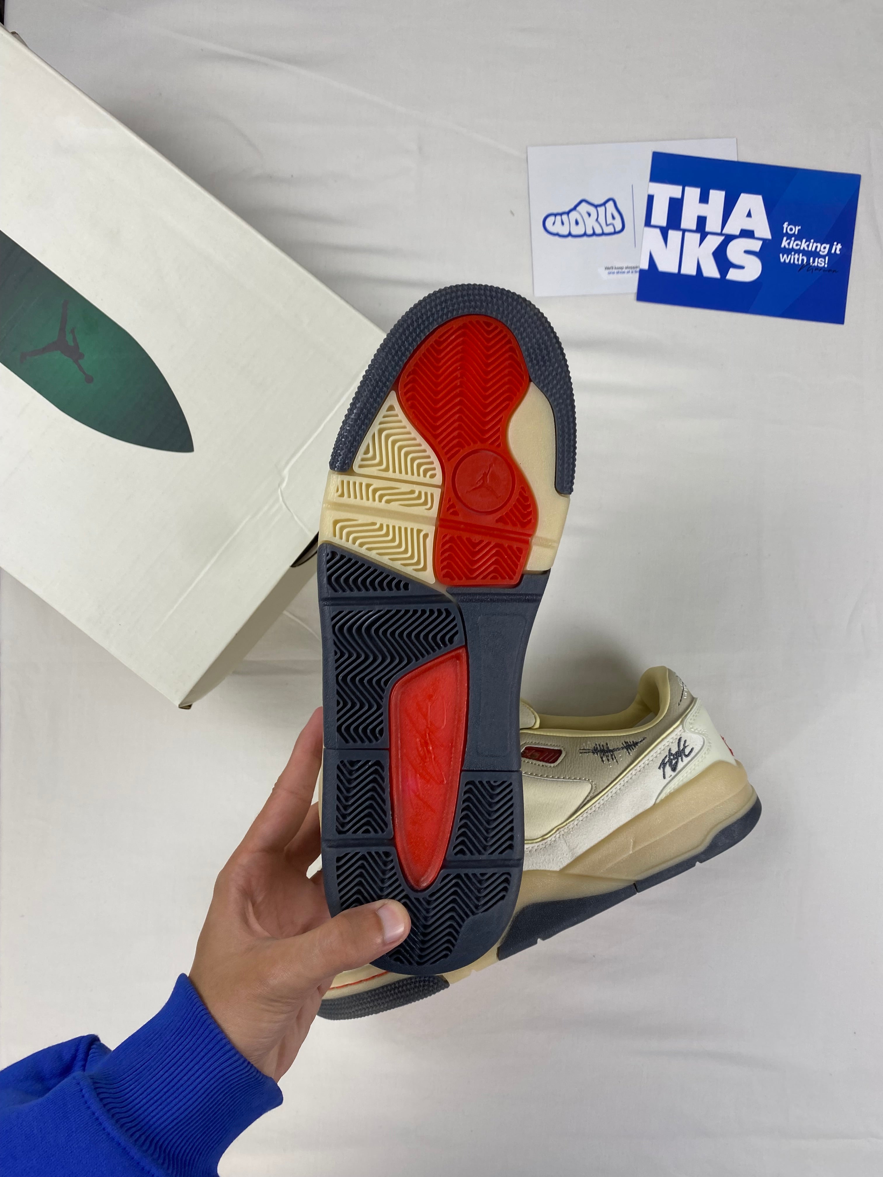 Who Decides War x Jordan Flight Court 'The World Is Your Court - Crèpe'