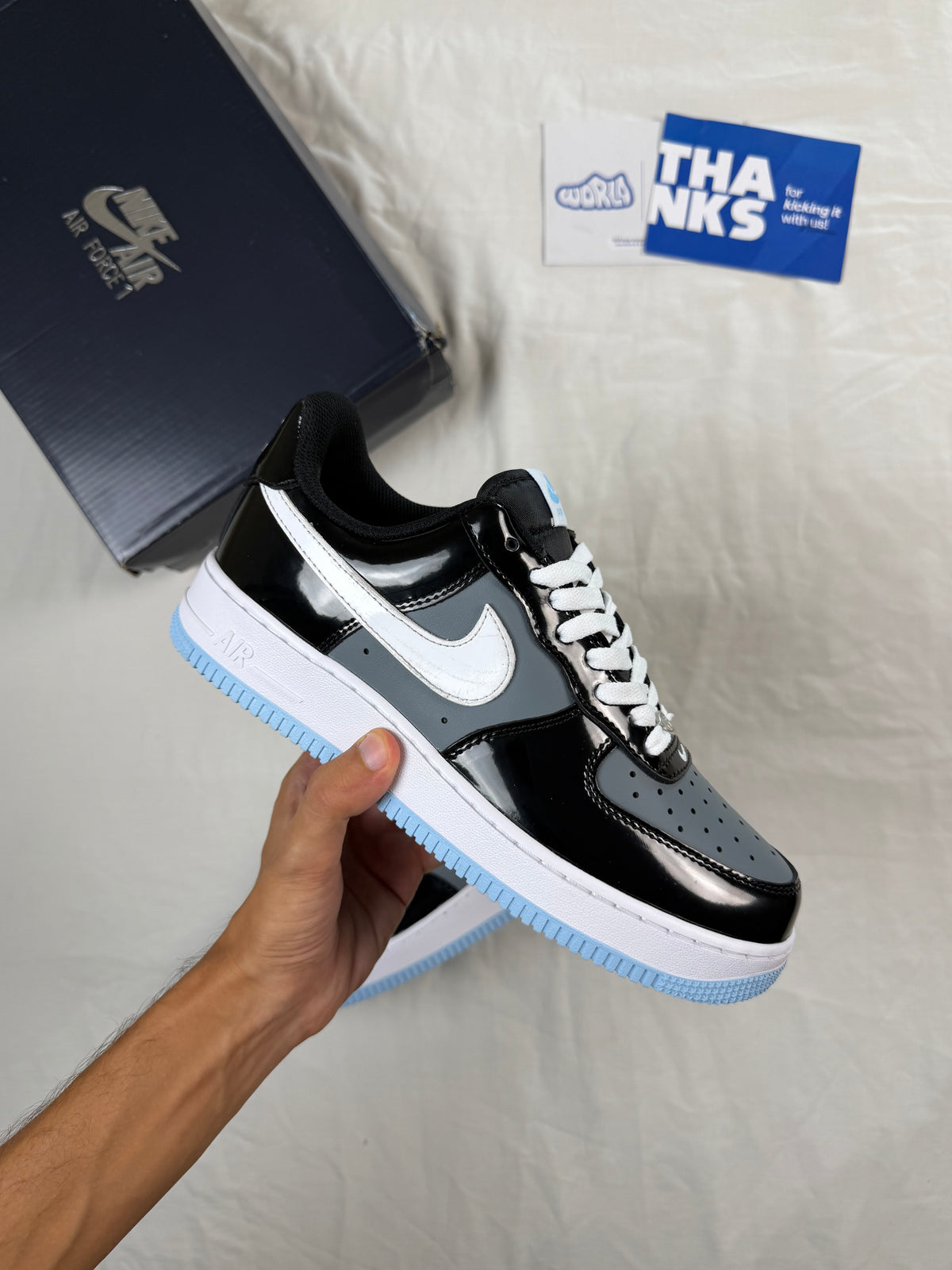 Nike Air Force 1 Low Black Armory Blue