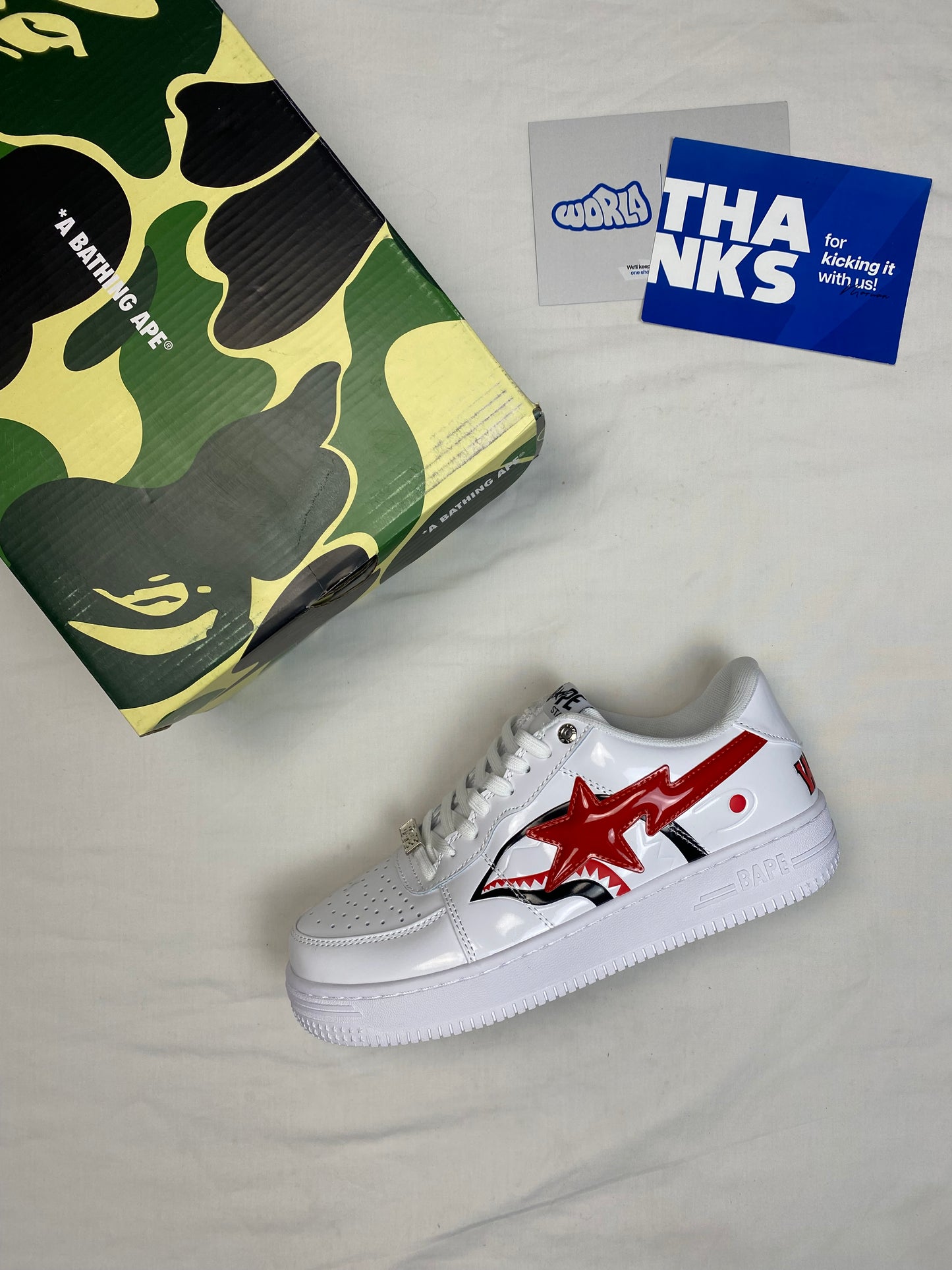 Bapesta Low M2 'Shark Face - White'
