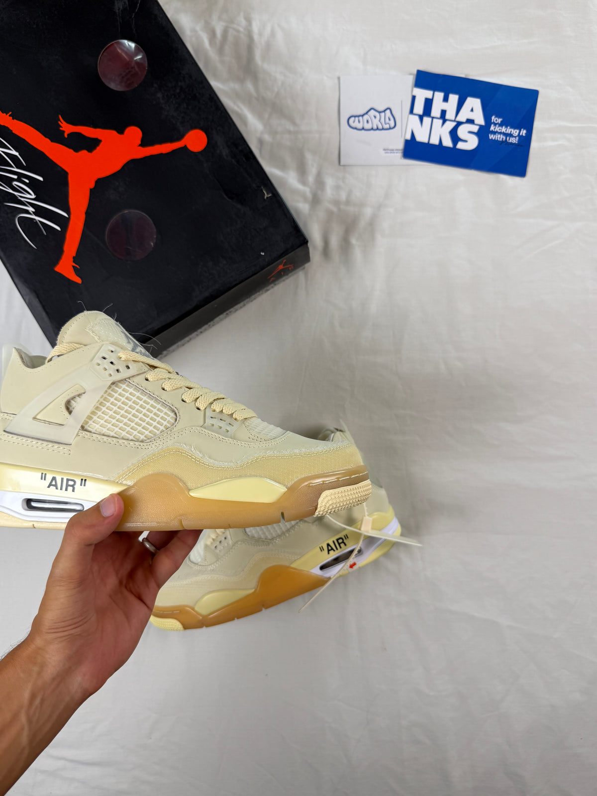 Off-White x Jordan 4 SP 'Sail'