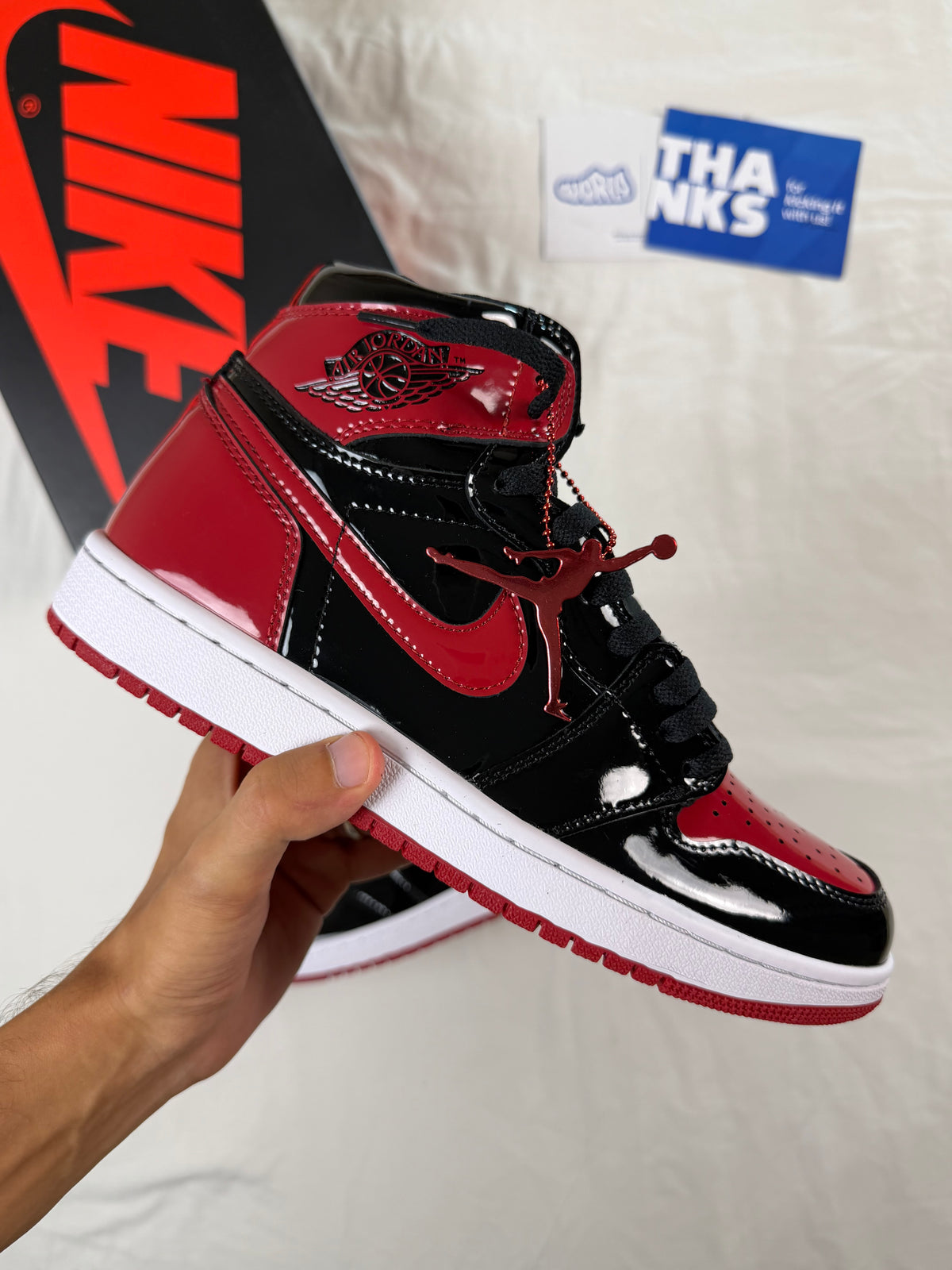 Jordan 1 Retro High OG 'Patent Bred'