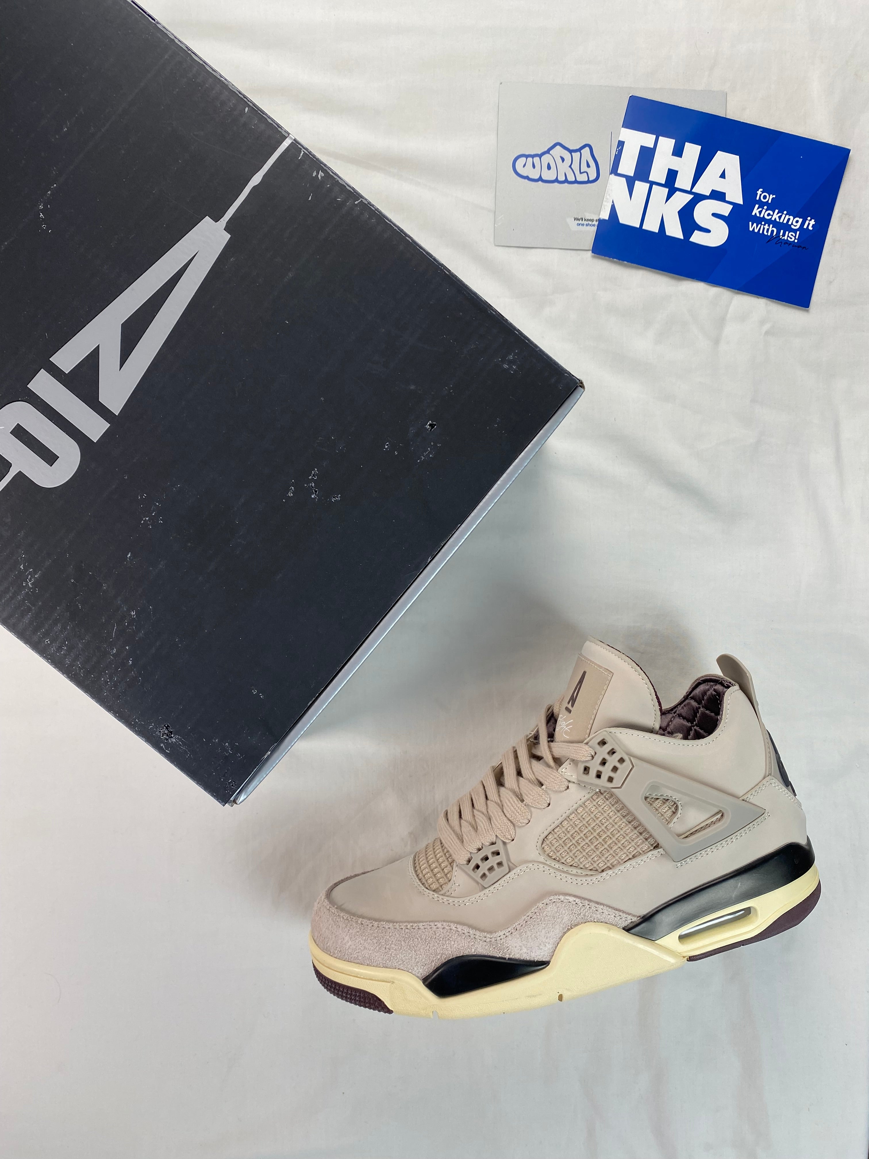 A Ma Maniére x Jordan 4 Retro 'Fossil Stone'