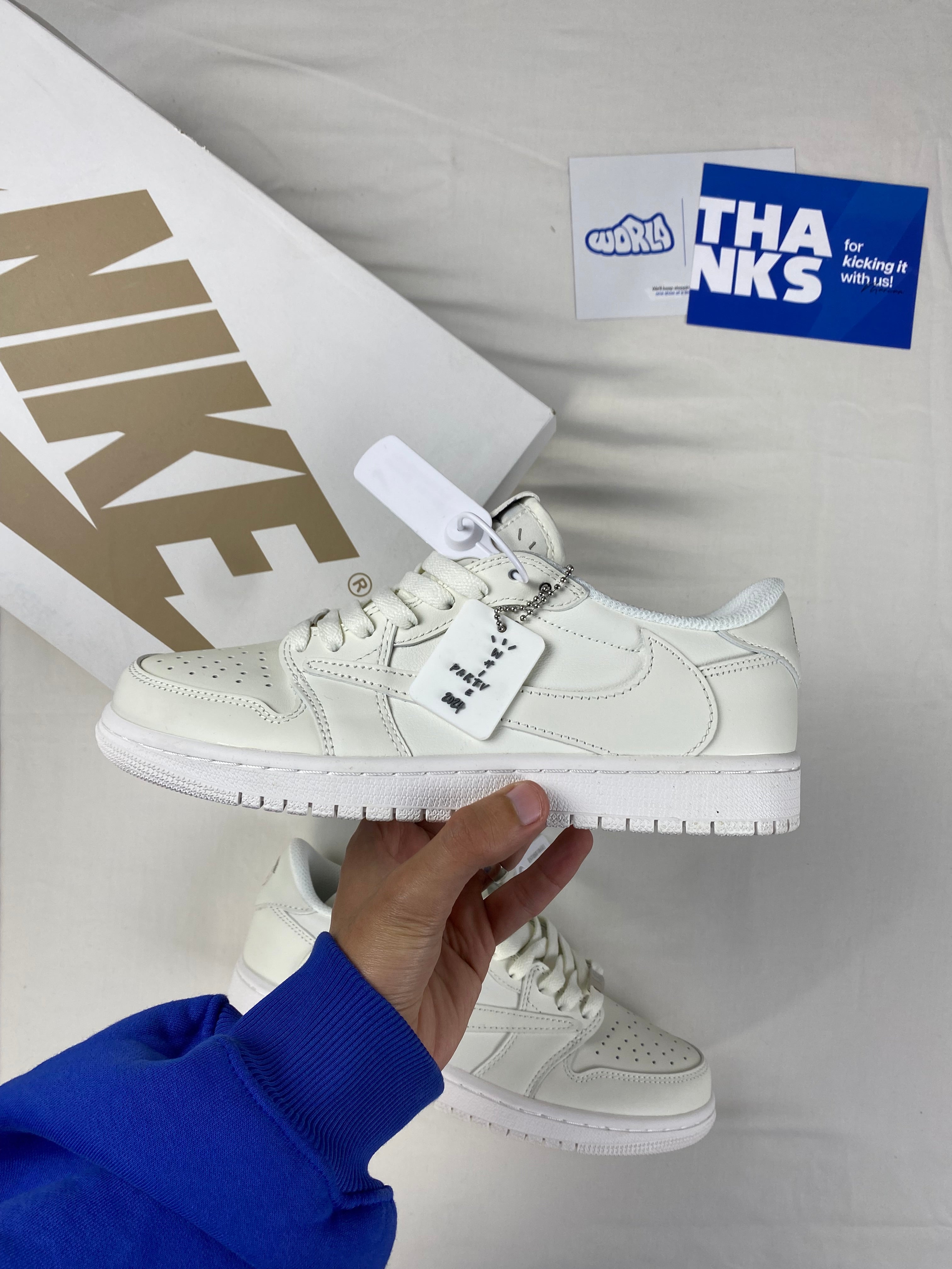 Travis Scott x Jordan 1 Retro Low OG SP 'Michael Rubin White Party' Friends & Family