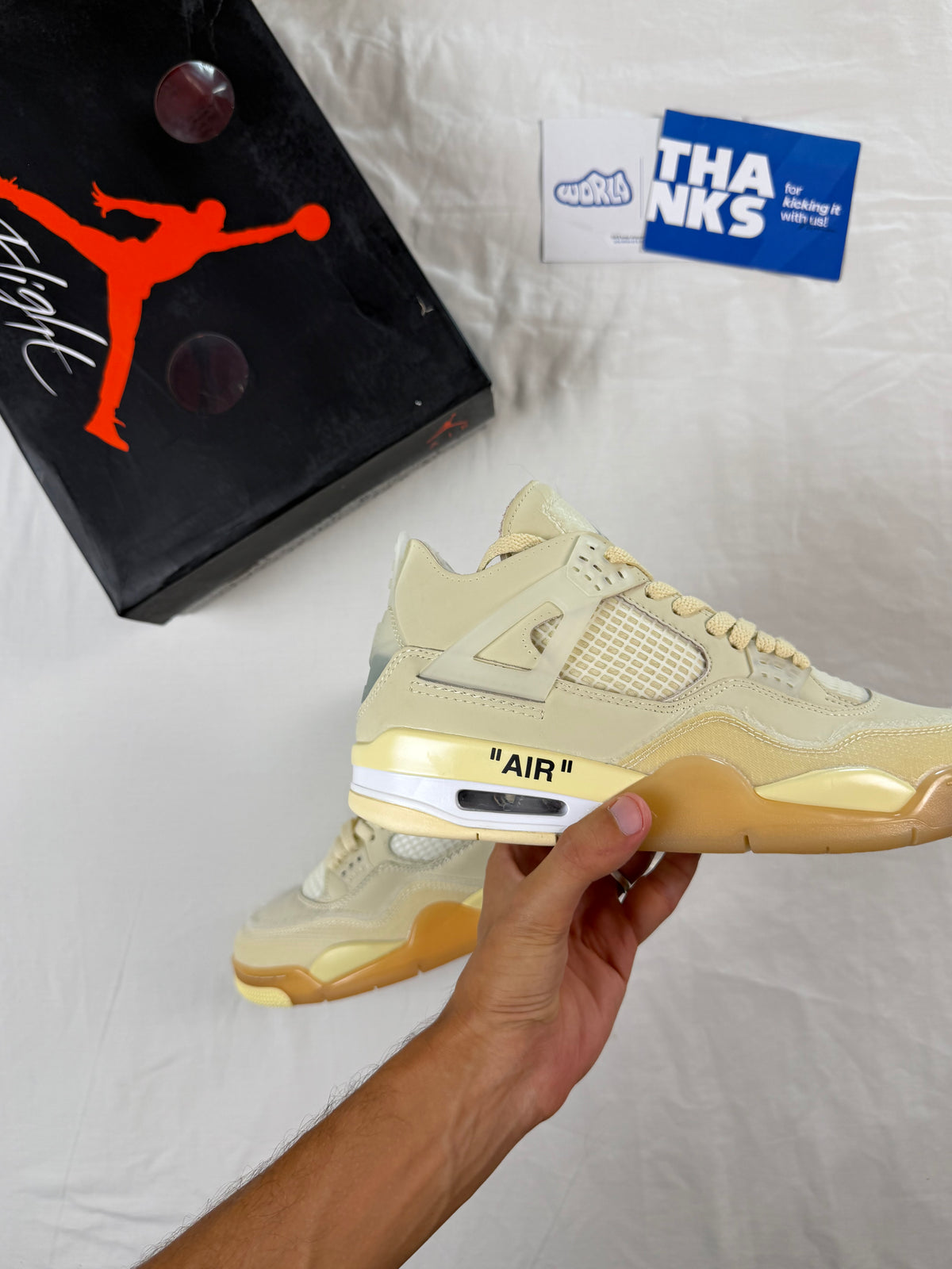 Off-White x Jordan 4 SP 'Sail'