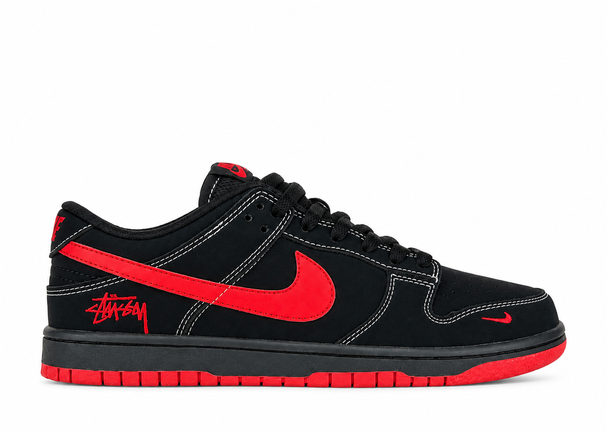 Nike Dunk Low X Stussy Black Red