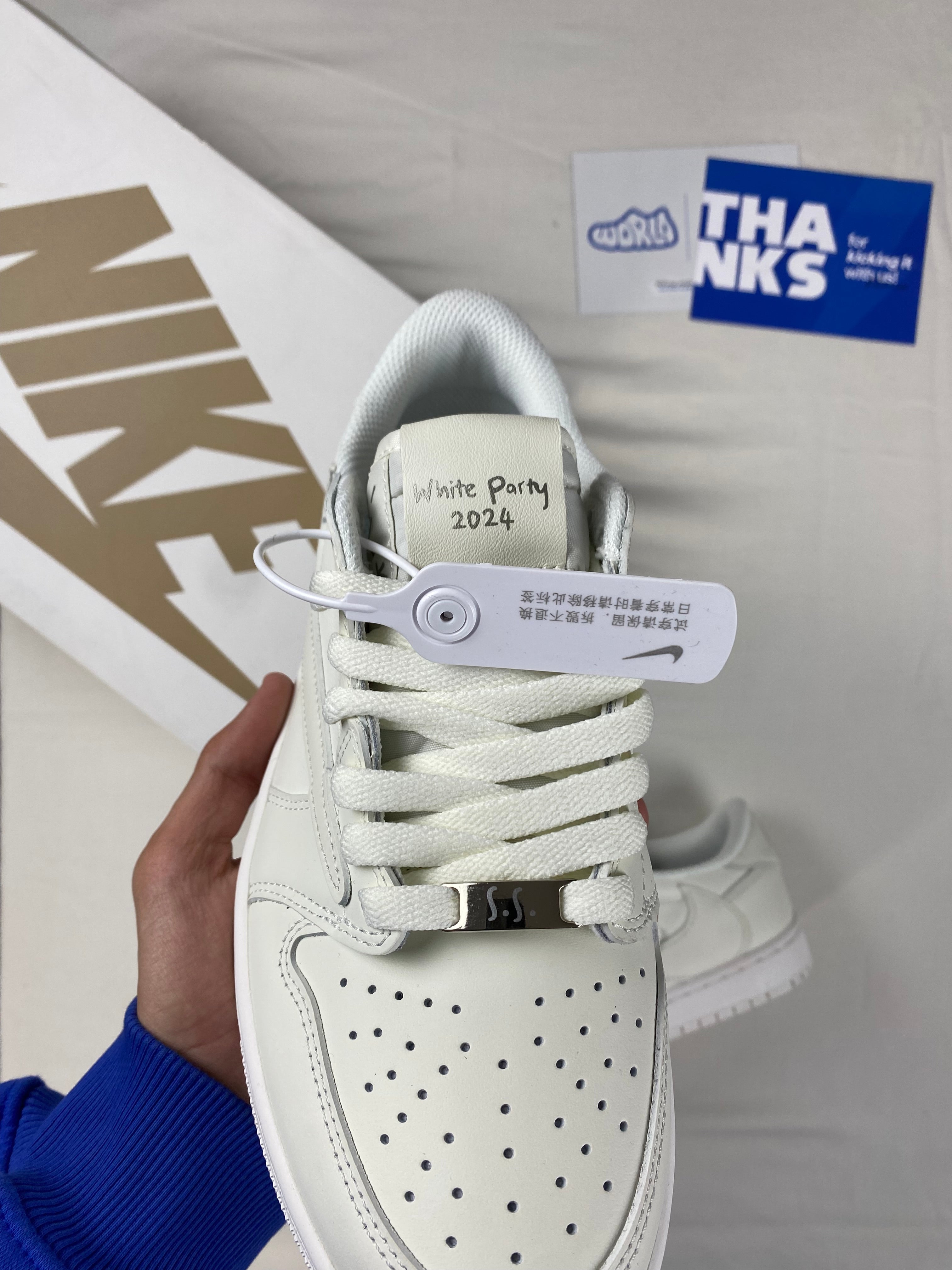 Travis Scott x Jordan 1 Retro Low OG SP 'Michael Rubin White Party' Friends & Family