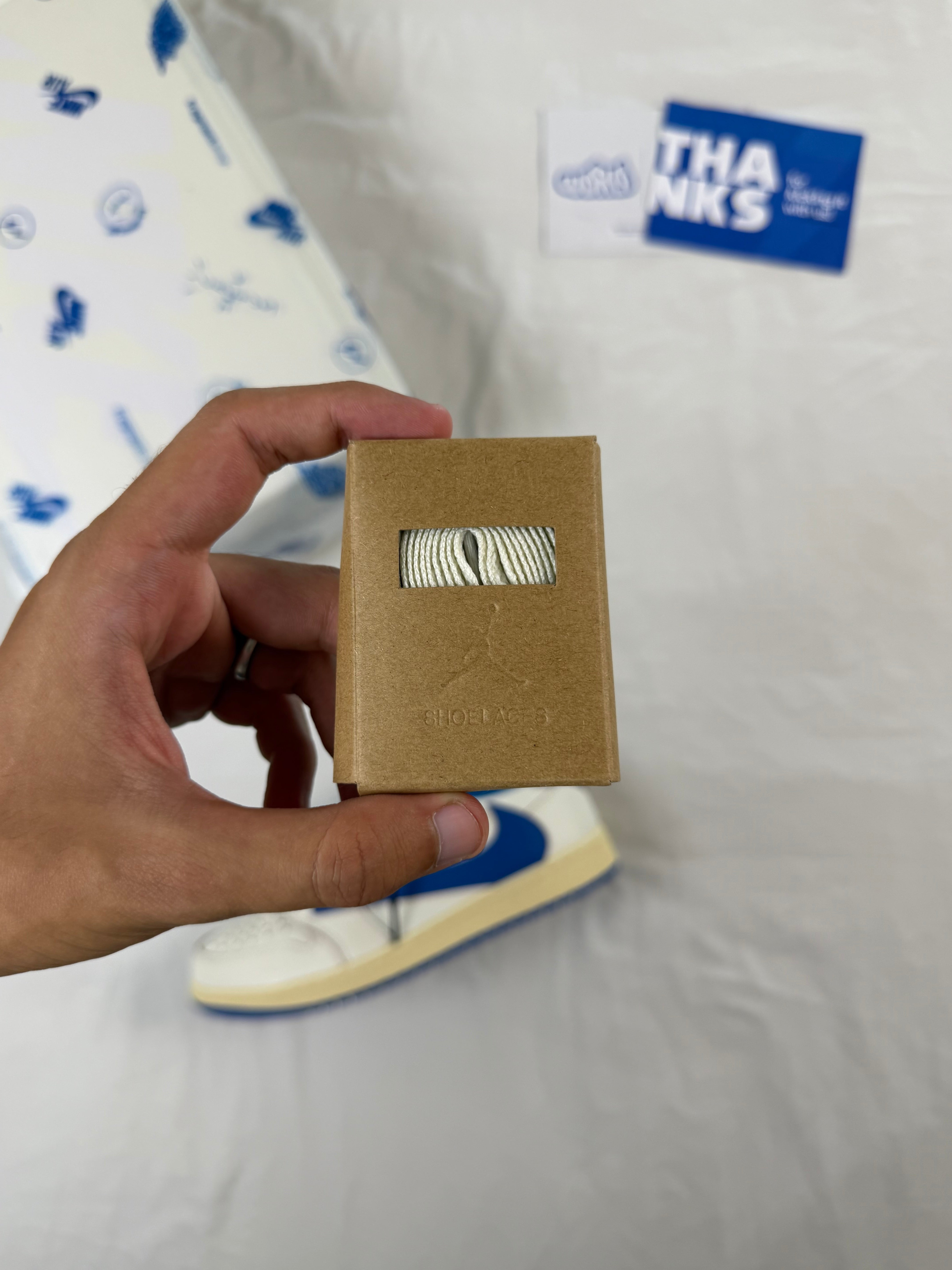 Fragment Design x Travis Scott x Jordan 1 Low OG SP 'Sail Military Blue'