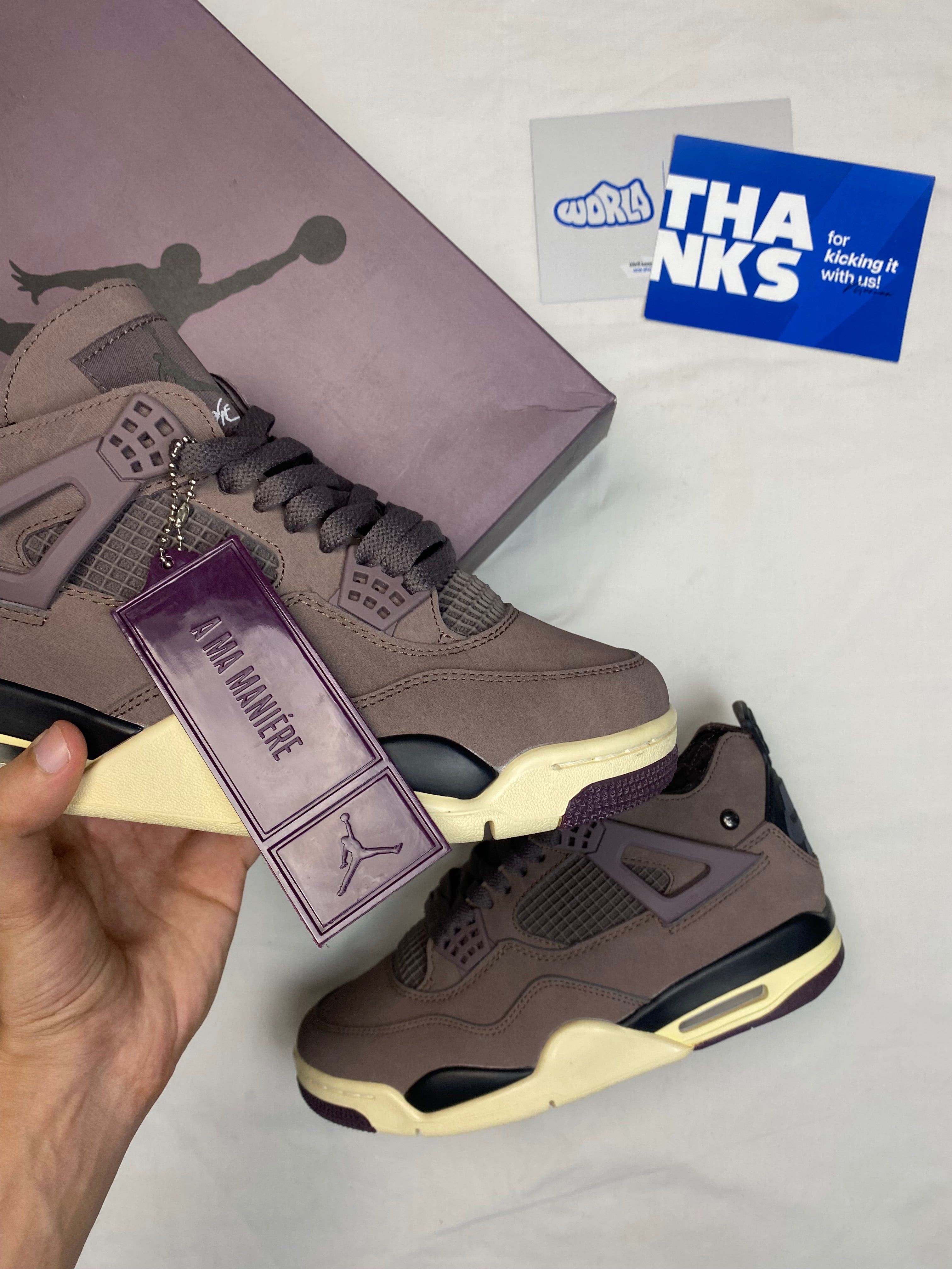 A Ma Maniére x Jordan 4 Retro 'Violet Ore'